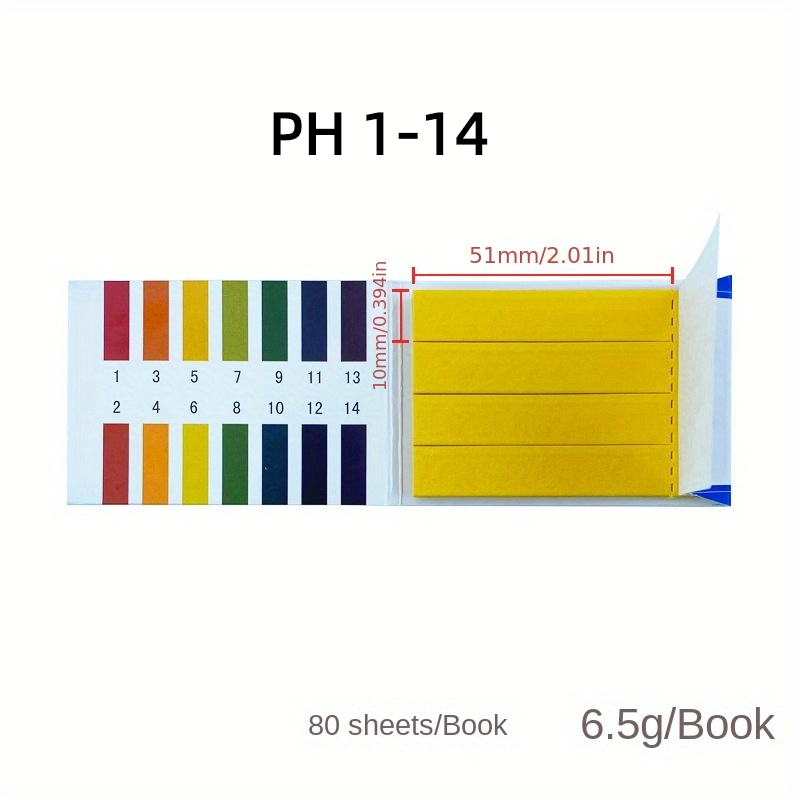 Ph Up Down Solution - 80-800 tiras profesionales 1-14 ph papel